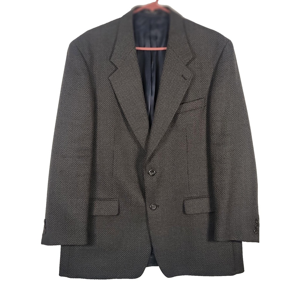Brandini Le Collezioni Blazer Mens 43R Gray Pure Wool Sport Coat Made Canada‎